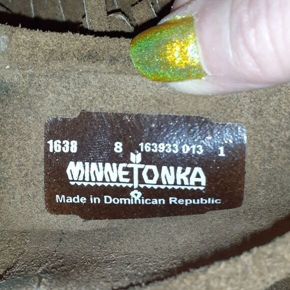 Minnetonka 3 Levels of Fringe‎ Tall Suede Boots 8 - Picture 9 of 9